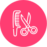 Comb and Scissor Icon